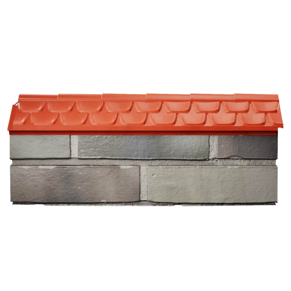 Парапет Zking Эльбрус Красный с посадкой на 0.5 кирпича (130мм) в Северодвинске фото
