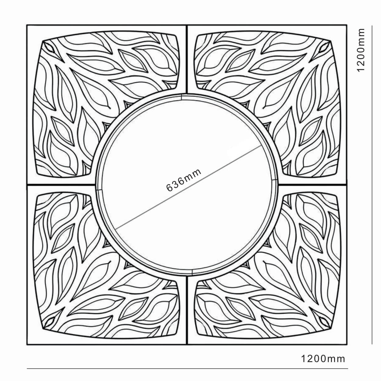 Приствольная решетка для дерева ZKING CRUST 1.2х1.2м Черная в Северодвинске фото