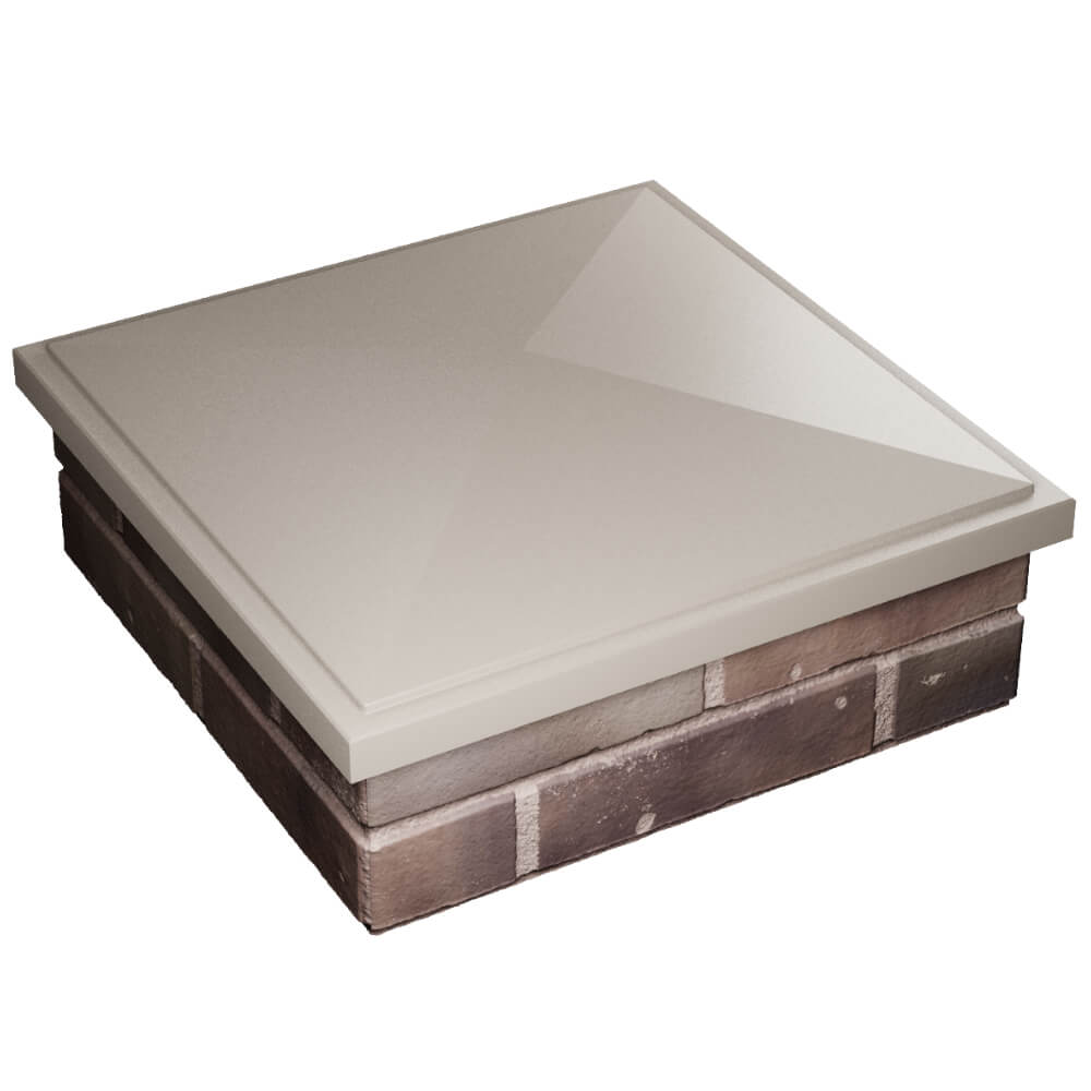 Колпак Zking БонаМоно Бежевый на столб 2х2 кирпича (515х515, 530х530мм) в Северодвинске фото