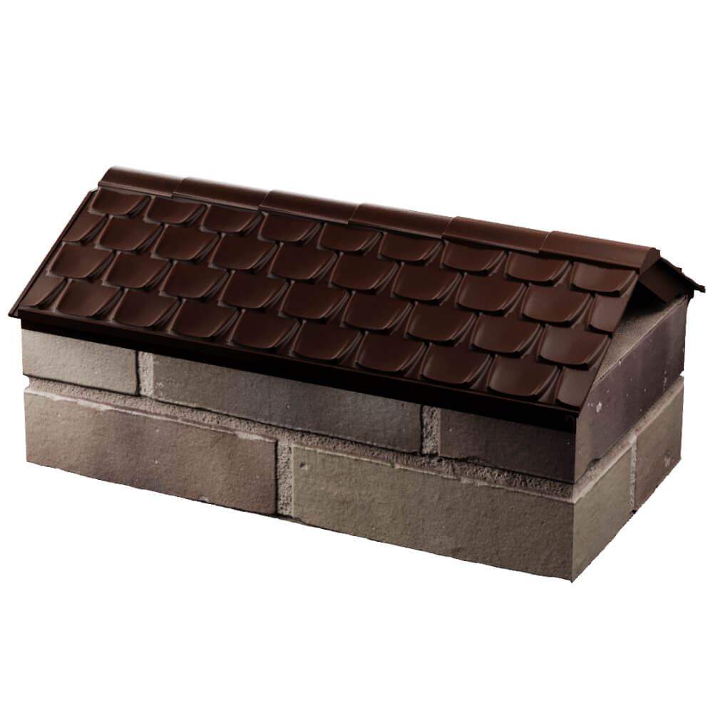 Парапет Zking Эльбрус Коричневый с посадкой на 1 кирпич (255мм) в Северодвинске фото