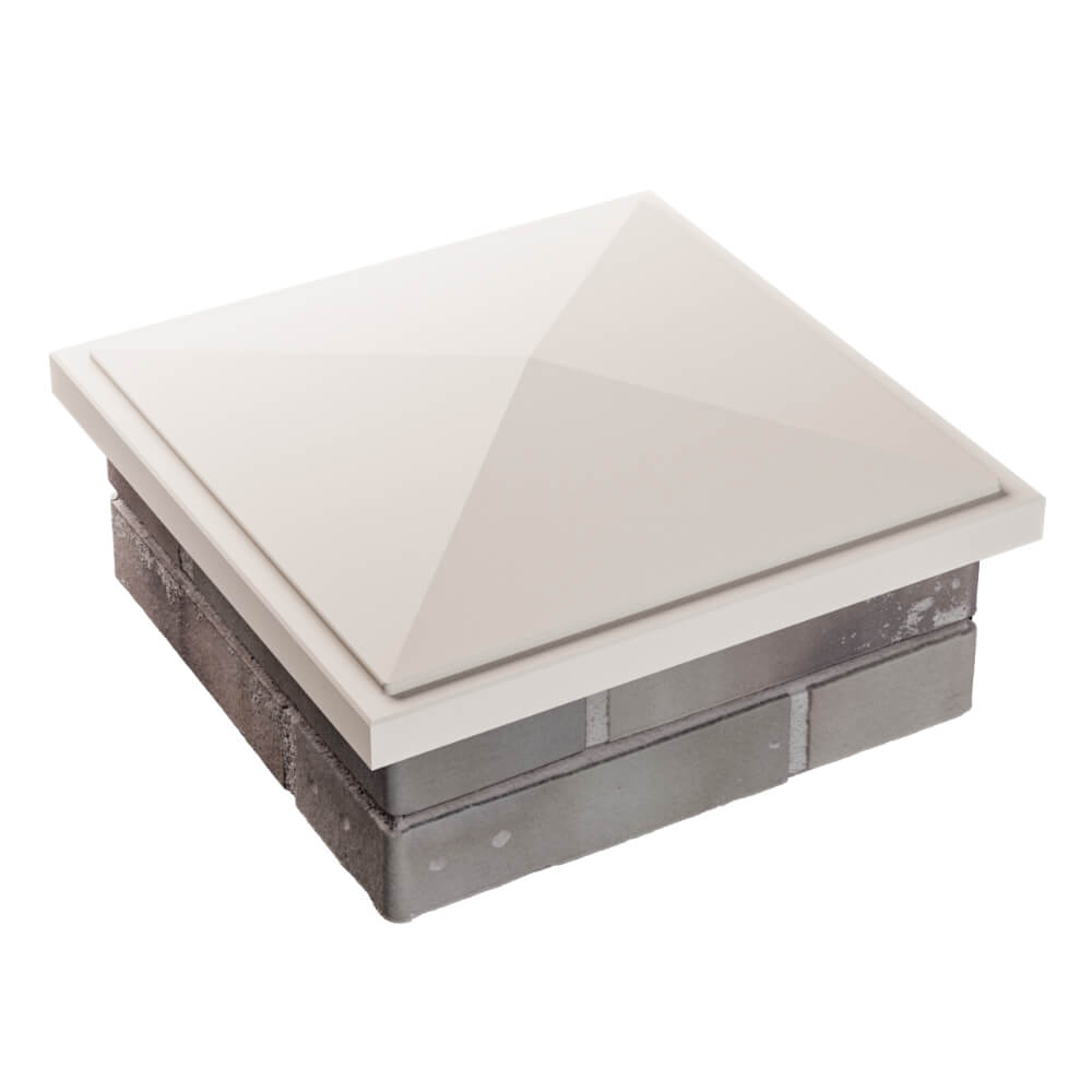 Колпак Zking БонаМоно Бежевый на столб 1.5х1.5 кирпича (385х385, 400х400мм) в Северодвинске фото