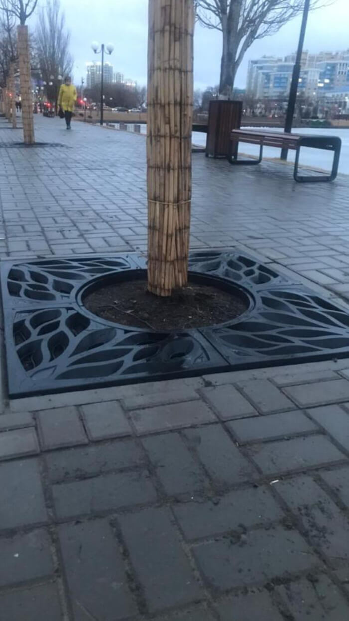 Приствольная решетка для дерева ZKING CRUST 1.2х1.2м Черная в Северодвинске фото