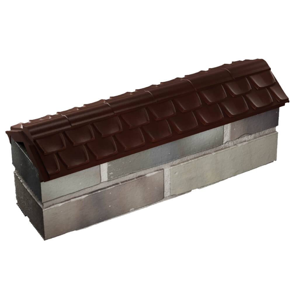 Парапет Zking Эльбрус Коричневый с посадкой на 0.5 кирпича (130мм) в Северодвинске фото