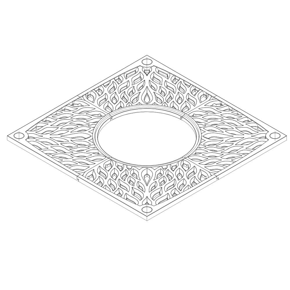 Приствольная решетка для дерева ZKING CRUST 2х2м Черная в Северодвинске фото