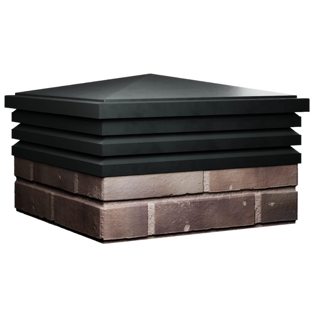 Колпак Zking Бона ХайТек Черный на столб 2х2 кирпича (513х513мм) в Северодвинске фото