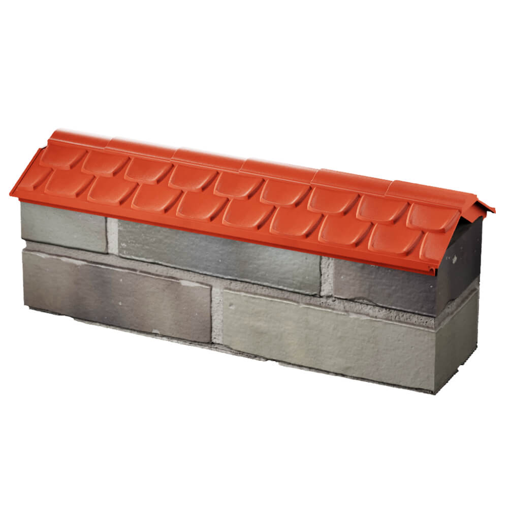 Парапет Zking Эльбрус Красный с посадкой на 0.5 кирпича (130мм) в Северодвинске фото