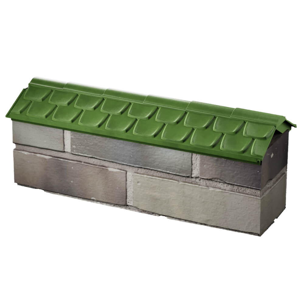 Парапет Zking Эльбрус Зеленый с посадкой на 0.5 кирпича (130мм) в Северодвинске фото