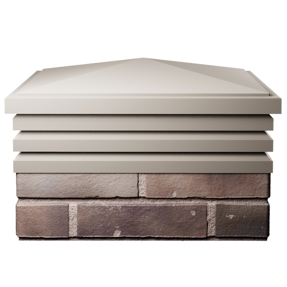 Колпак Zking Бона ХайТек Бежевый на столб 2х2 кирпича (513х513мм) Северодвинск фото