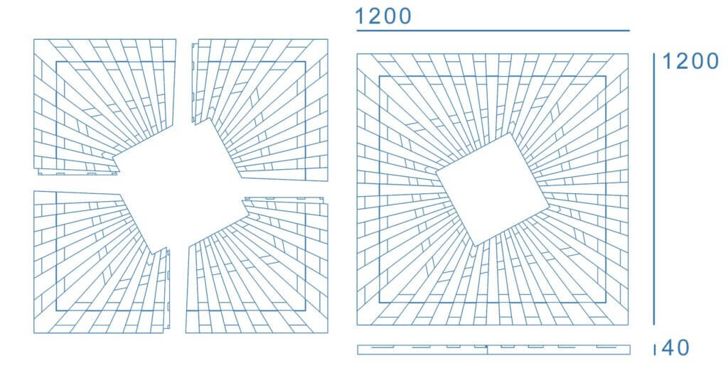 Приствольная решетка для дерева ZKING ATMOSPHERE 1.2х1.2м Черная в Северодвинске фото