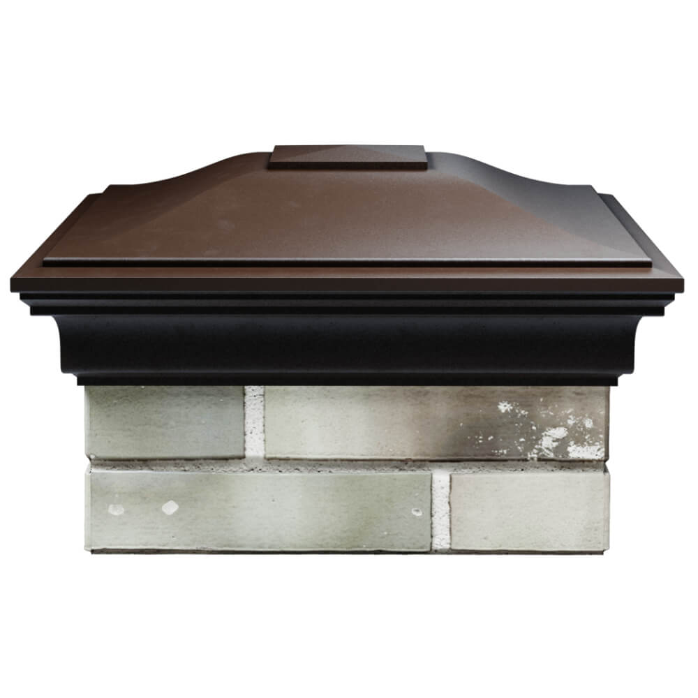 Колпак Zking Монблан Коричневый на столб 1.5х1.5 кирпича (385х385мм) Северодвинск фото