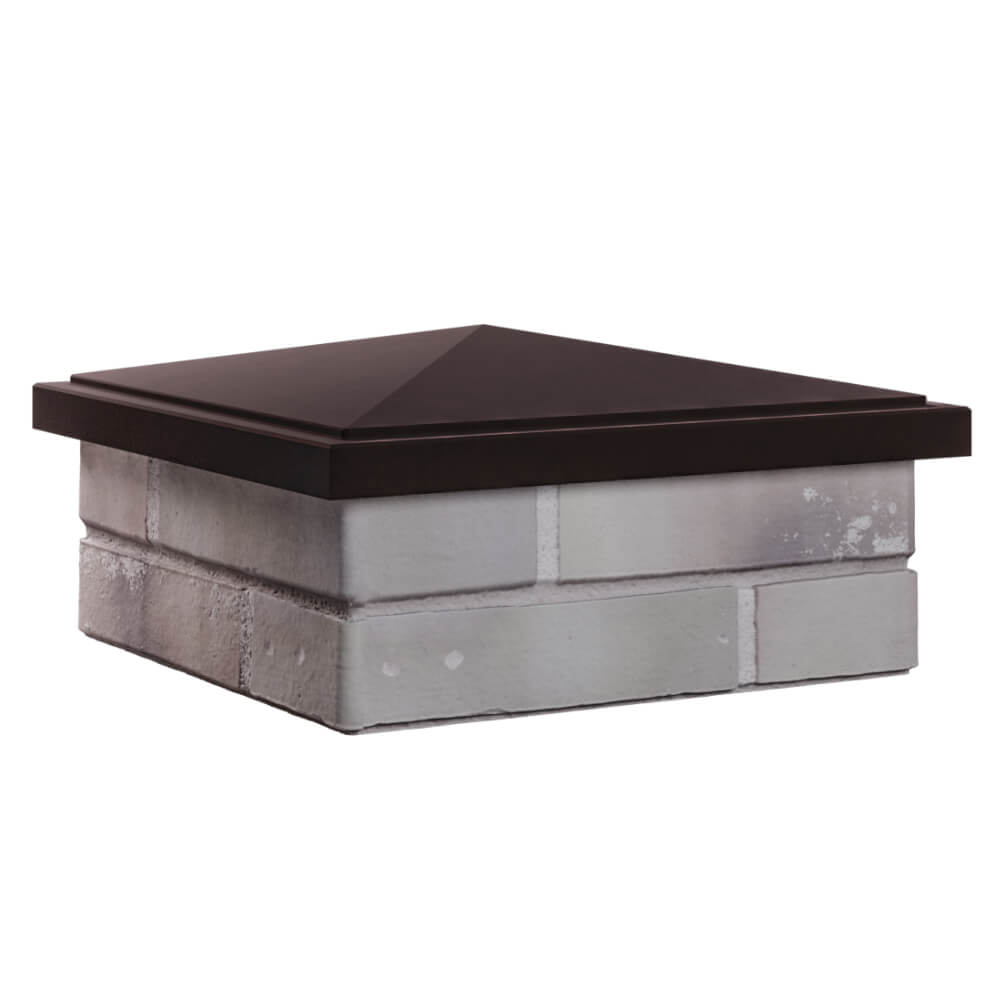 Колпак Zking БонаМоно Коричневый на столб 1.5х1.5 кирпича (385х385, 400х400мм) в Северодвинске фото