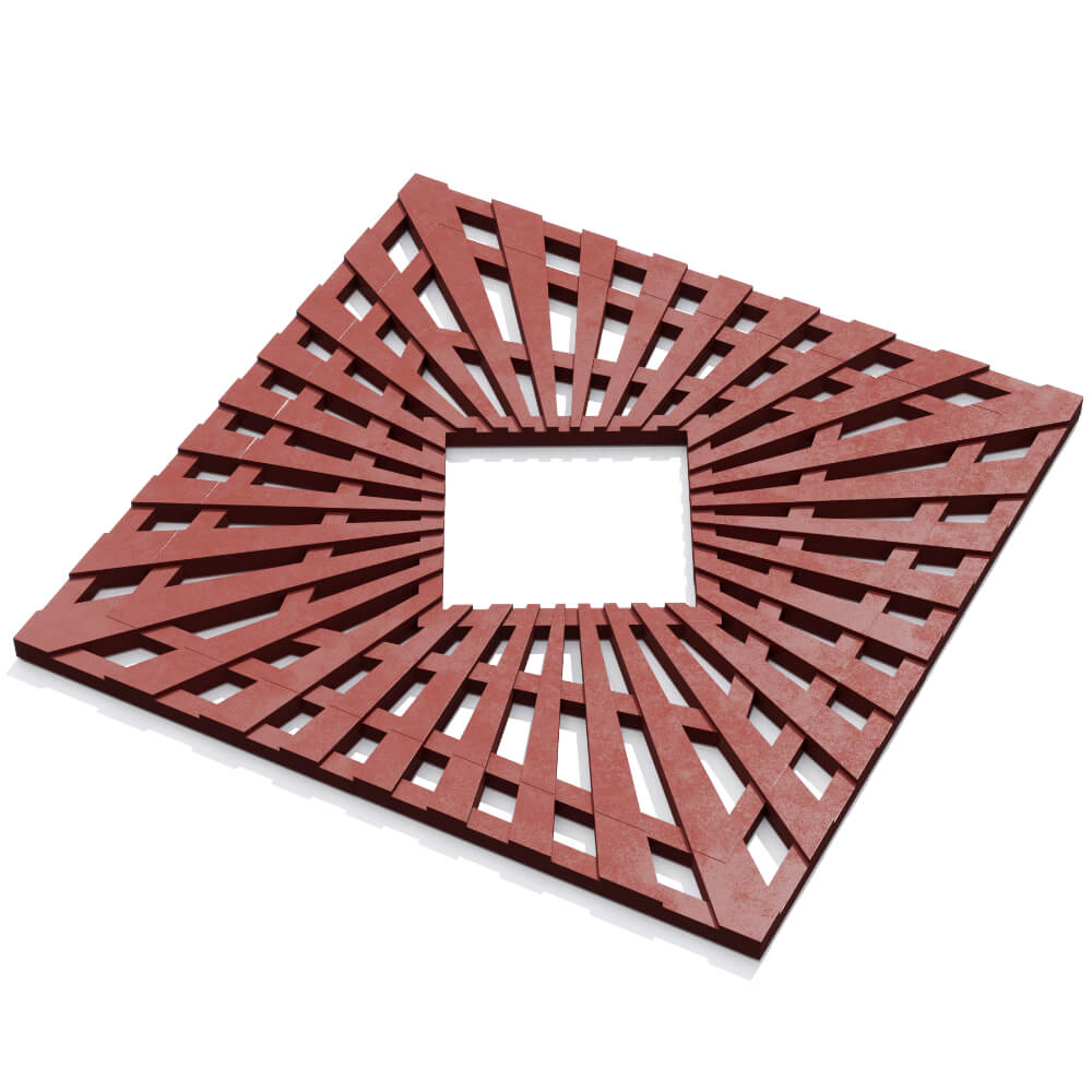 Приствольная решетка для дерева ZKING ATMOSPHERE 1.2х1.2м Красная в Северодвинске фото