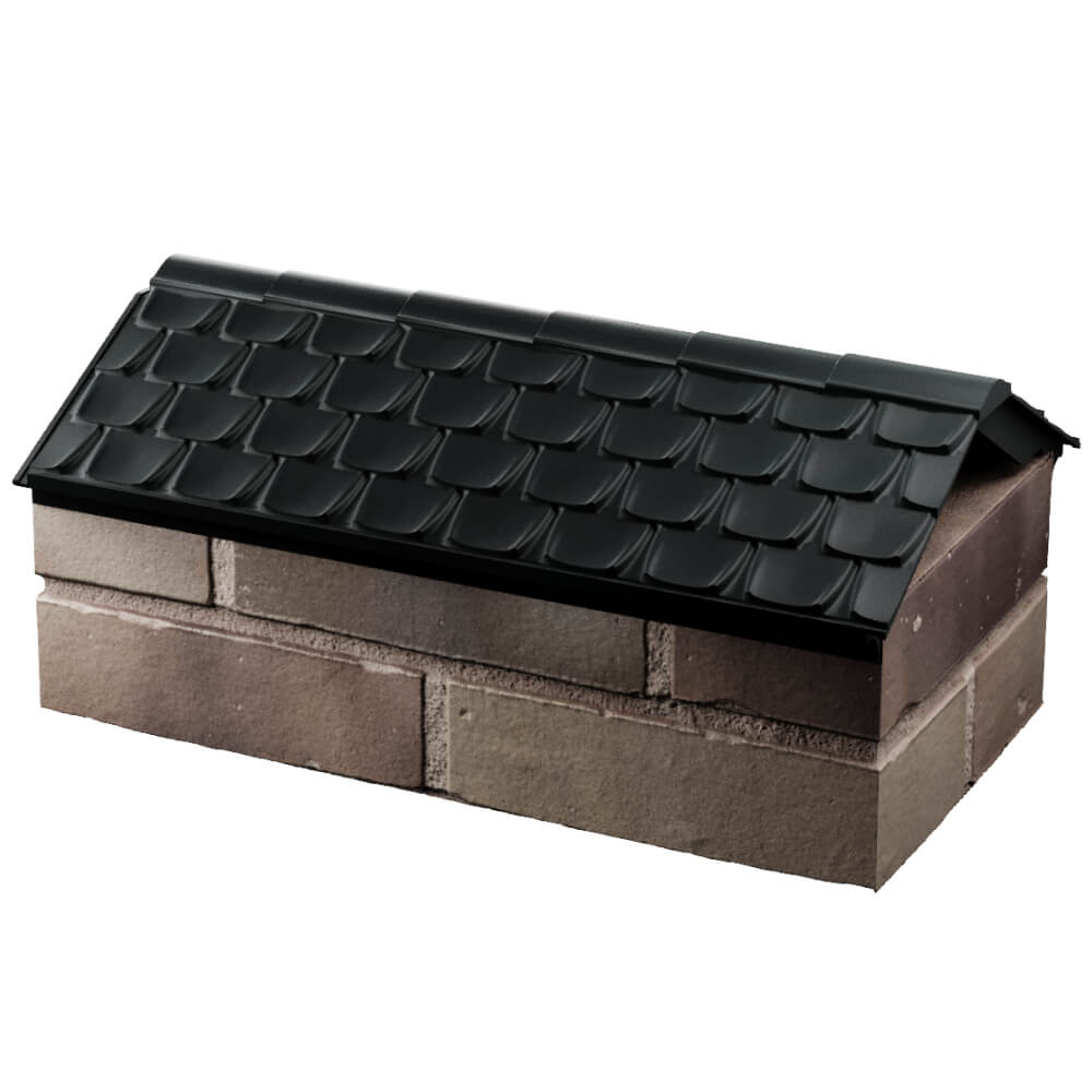 Парапет Zking Эльбрус Черный с посадкой на 1 кирпич (255мм) в Северодвинске фото