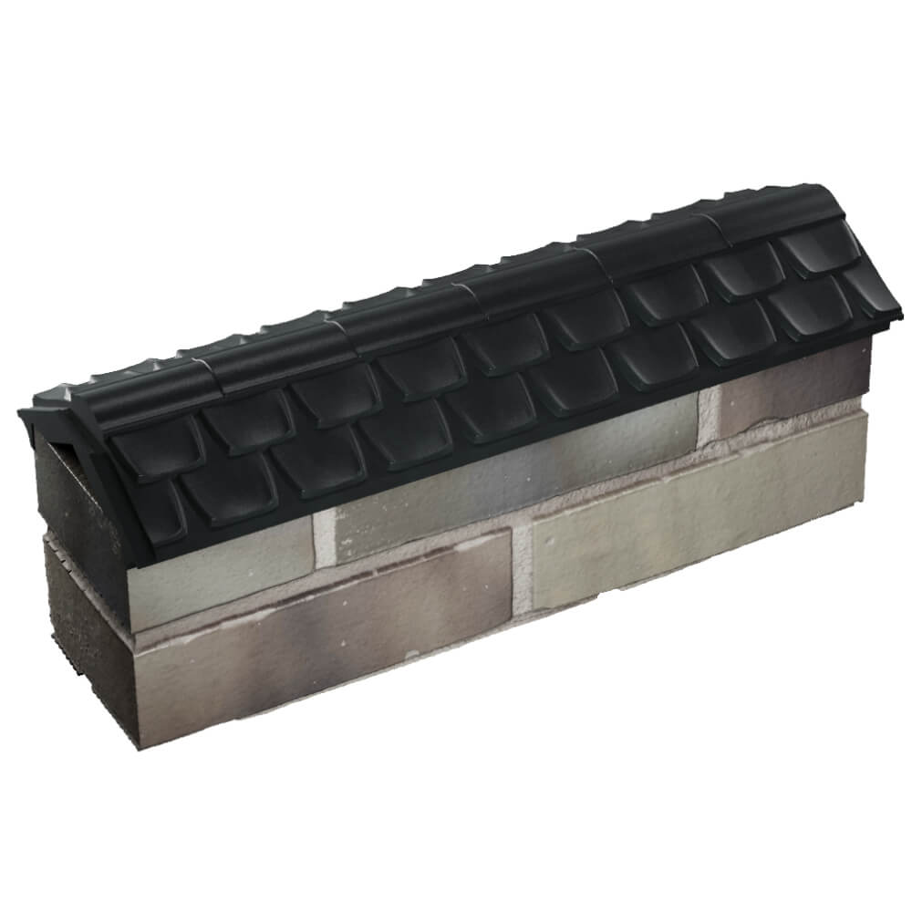 Парапет Zking Эльбрус Черный с посадкой на 0.5 кирпича (130мм) в Северодвинске фото