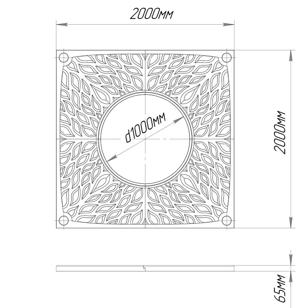 Приствольная решетка для дерева ZKING CRUST 2х2м Черная в Северодвинске фото