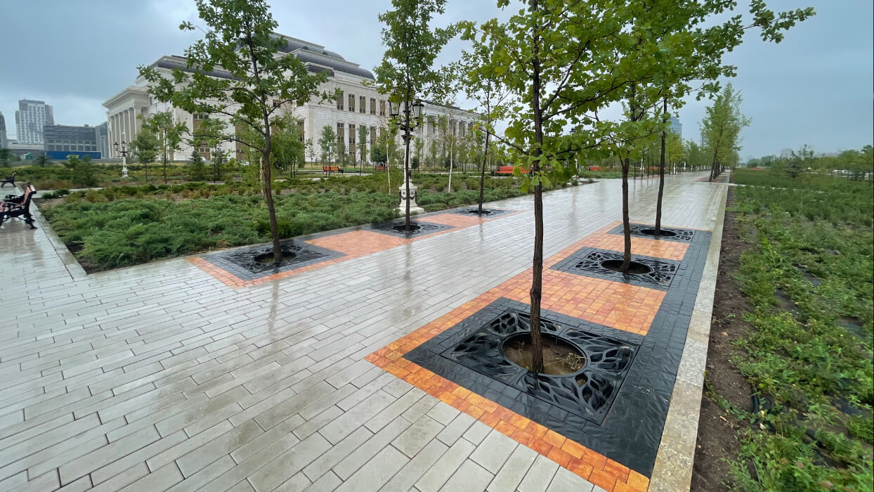 Приствольная решетка для дерева ZKING CRUST 1.2х1.2м Черная в Северодвинске фото