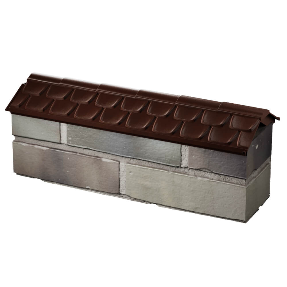 Парапет Zking Эльбрус Коричневый с посадкой на 0.5 кирпича (130мм) в Северодвинске фото