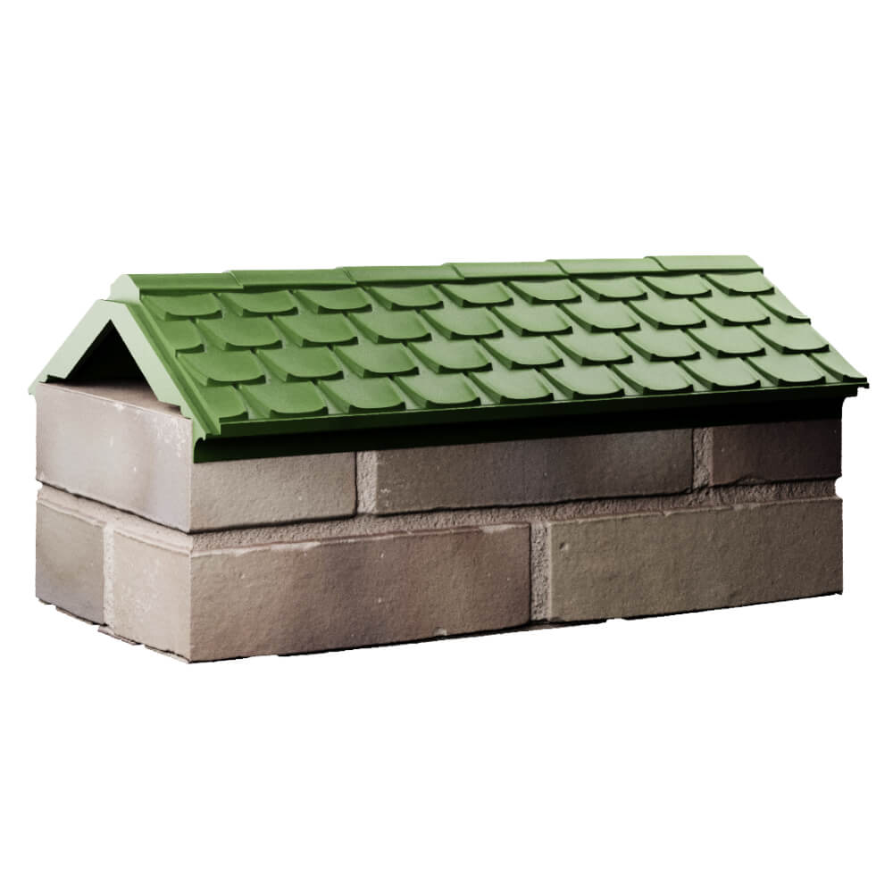 Парапет Zking Эльбрус Зеленый с посадкой на 1 кирпич (255мм) Северодвинск фото