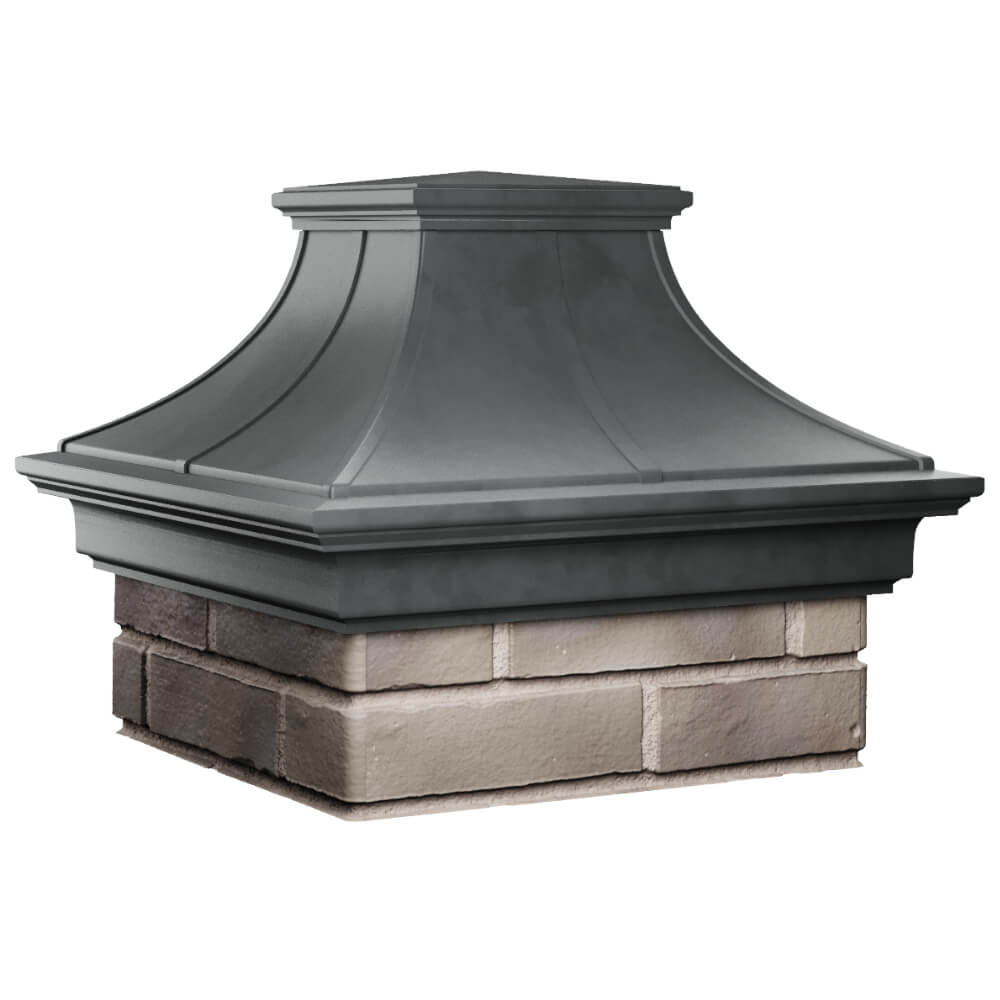 Колпак Zking Монблан Премиум Серый на столб 1.5х1.5 кирпича (385х385мм) в Северодвинске фото