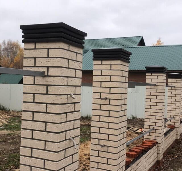 Колпак Zking Бона ХайТек Коричневый на столб 1.5х1.5 кирпича (385х385мм) в Северодвинске фото