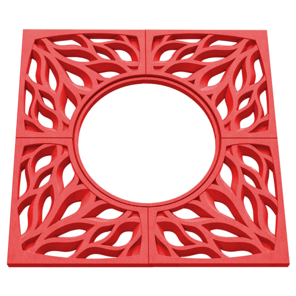 Приствольная решетка для дерева ZKING CRUST 1.2х1.2м Красная в Северодвинске фото