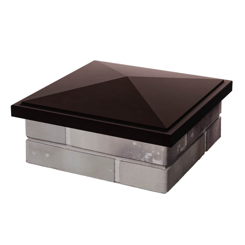 Колпак Zking БонаМоно Коричневый на столб 1.5х1.5 кирпича (385х385, 400х400мм) в Северодвинске фото