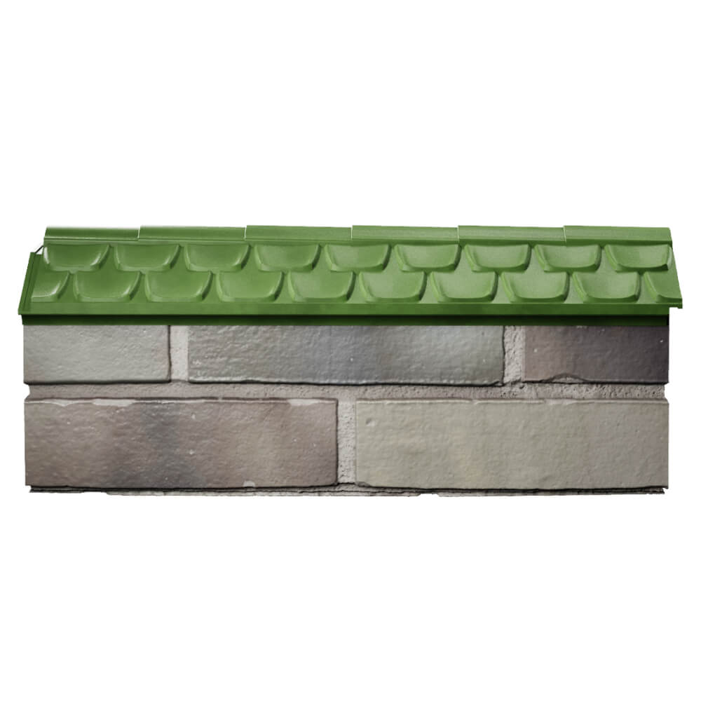 Парапет Zking Эльбрус Зеленый с посадкой на 0.5 кирпича (130мм) в Северодвинске фото