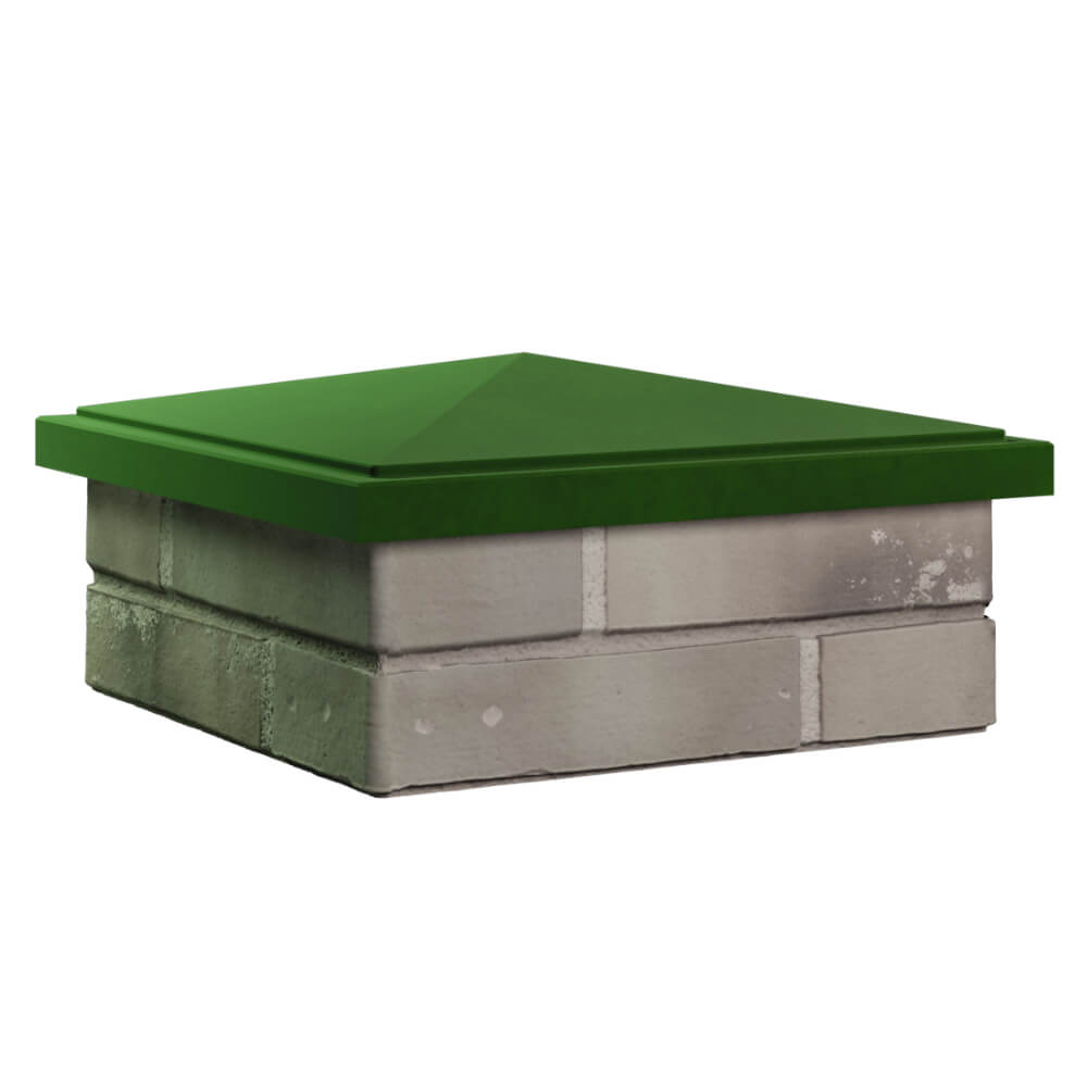 Колпак Zking БонаМоно Зеленый на столб 1.5х1.5 кирпича (385х385, 400х400мм) в Северодвинске фото