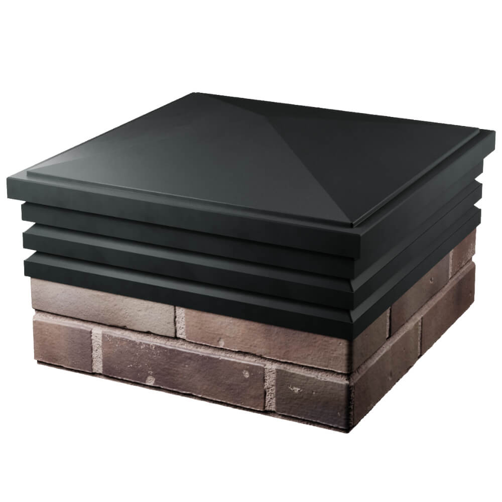 Колпак Zking Бона ХайТек Черный на столб 2х2 кирпича (513х513мм) в Северодвинске фото