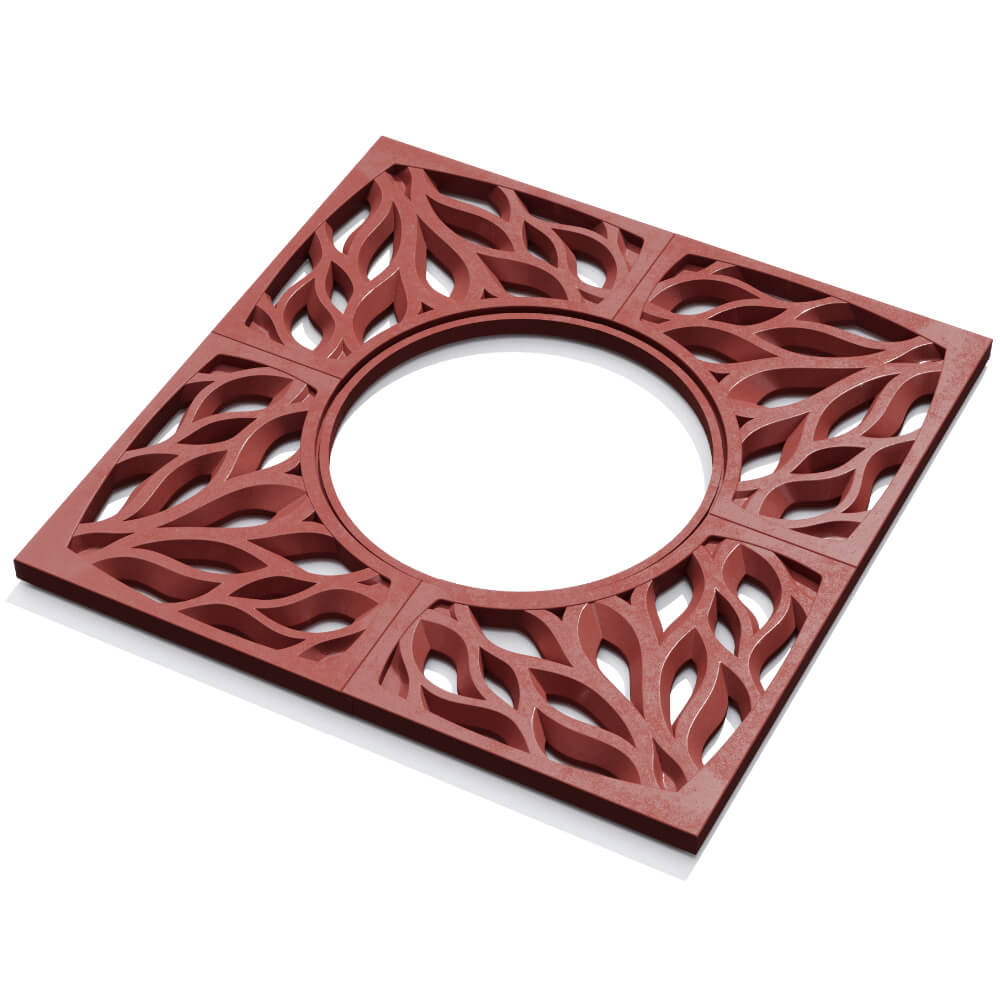 Приствольная решетка для дерева ZKING CRUST 1.2х1.2м Красная в Северодвинске фото