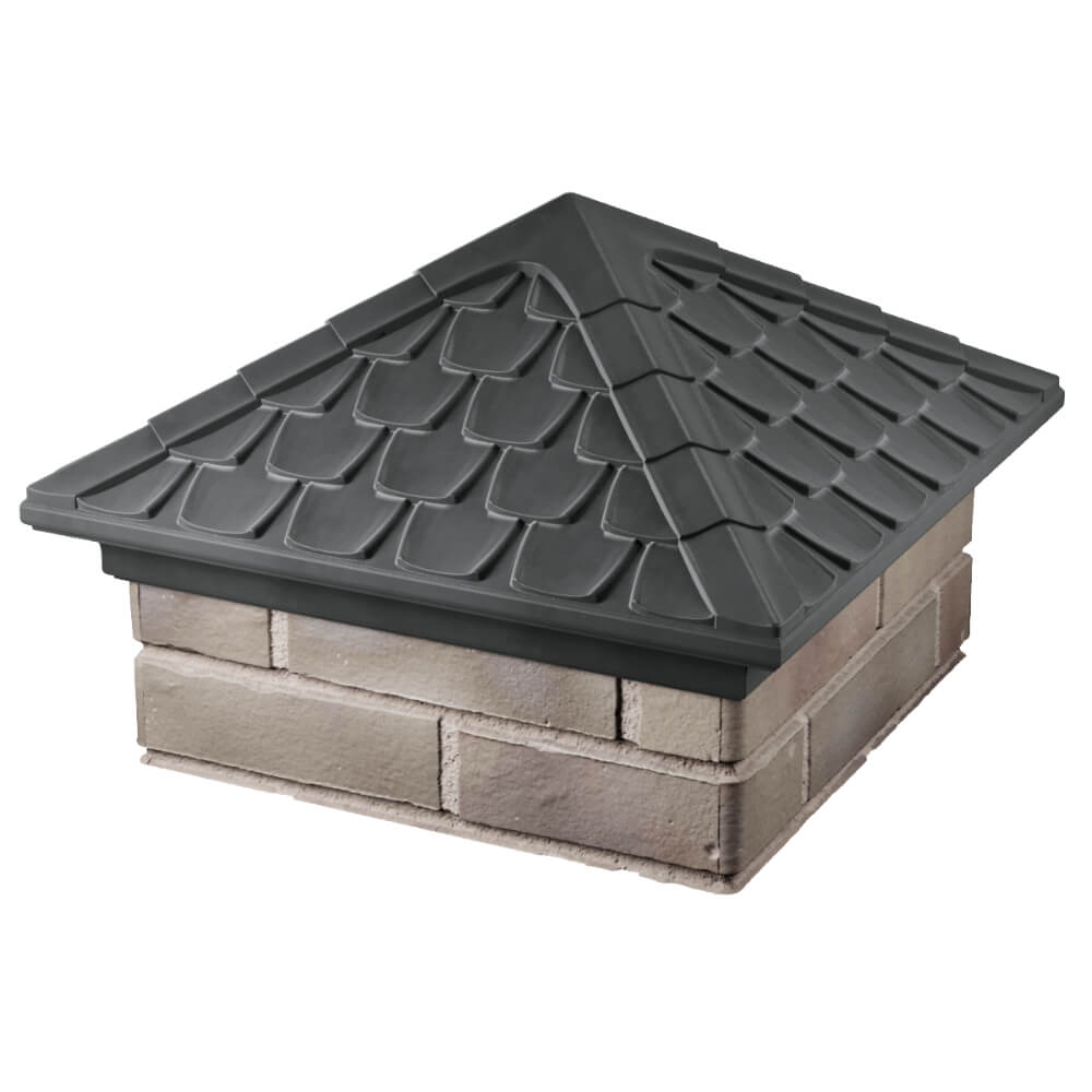 Колпак Zking Эльбрус Серый на столб 1.5х1.5 кирпича (385х385мм) в Северодвинске фото