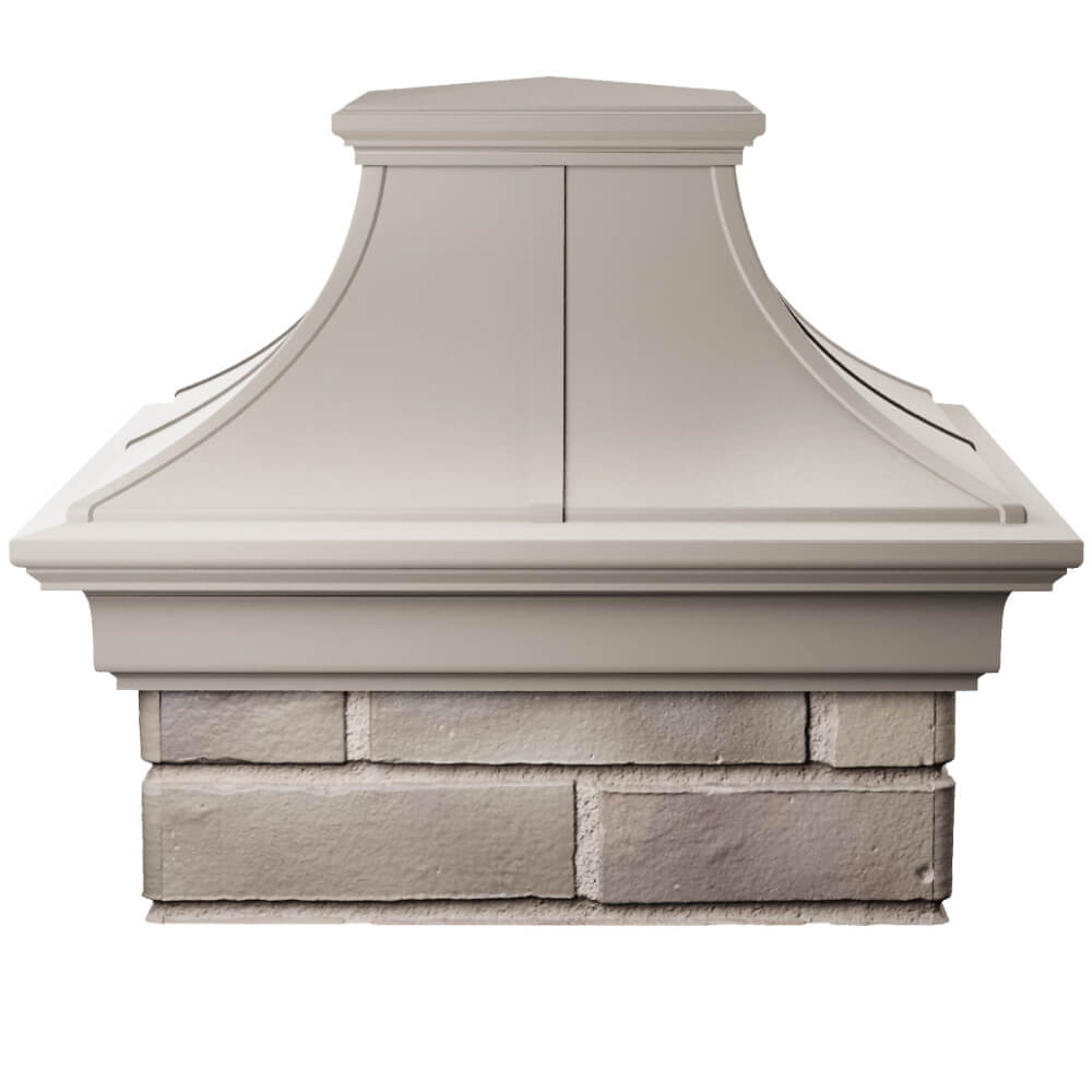 Колпак Zking Монблан Премиум Бежевый на столб 1.5х1.5 кирпича (385х385мм) Северодвинск фото