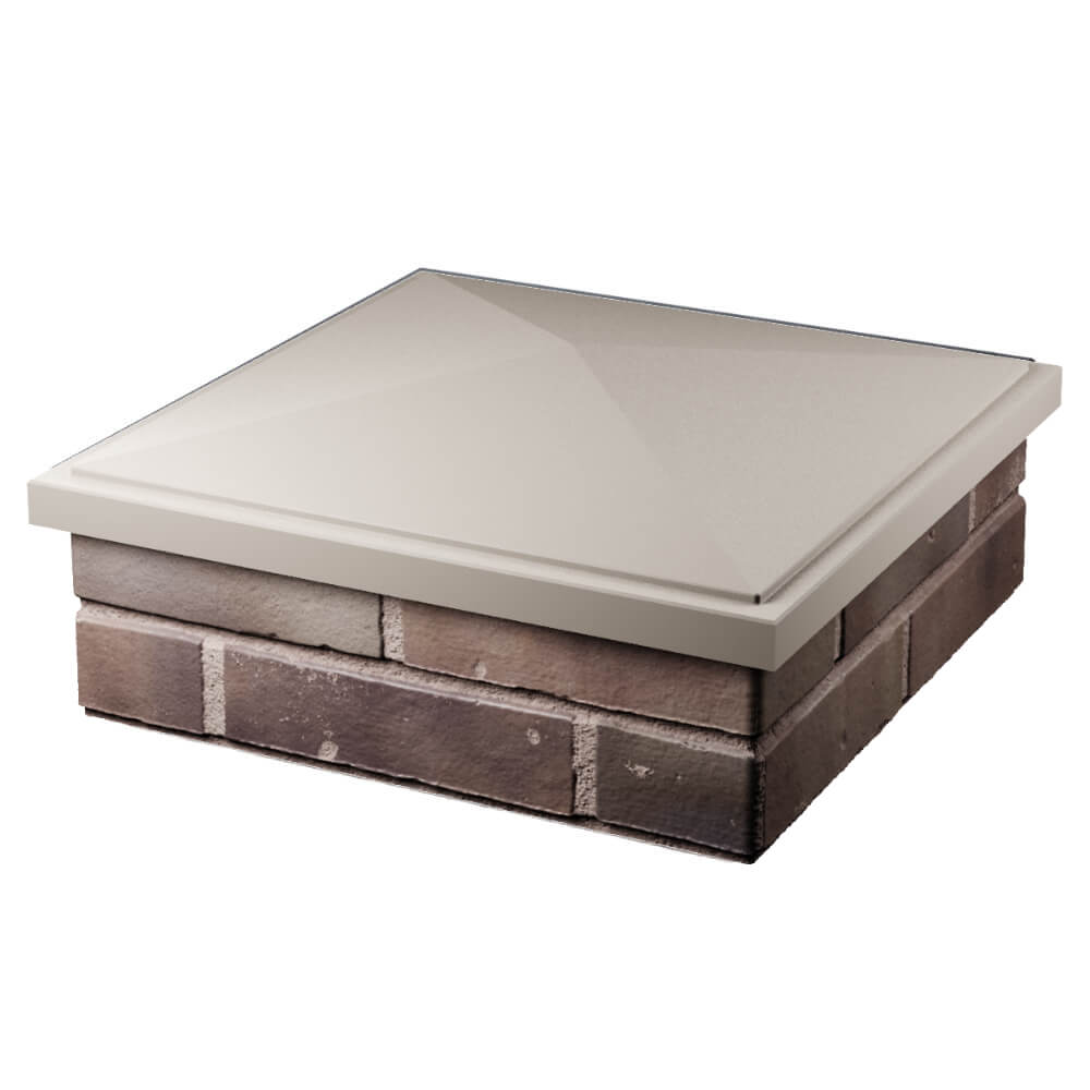 Колпак Zking БонаМоно Бежевый на столб 2х2 кирпича (515х515, 530х530мм) в Северодвинске фото