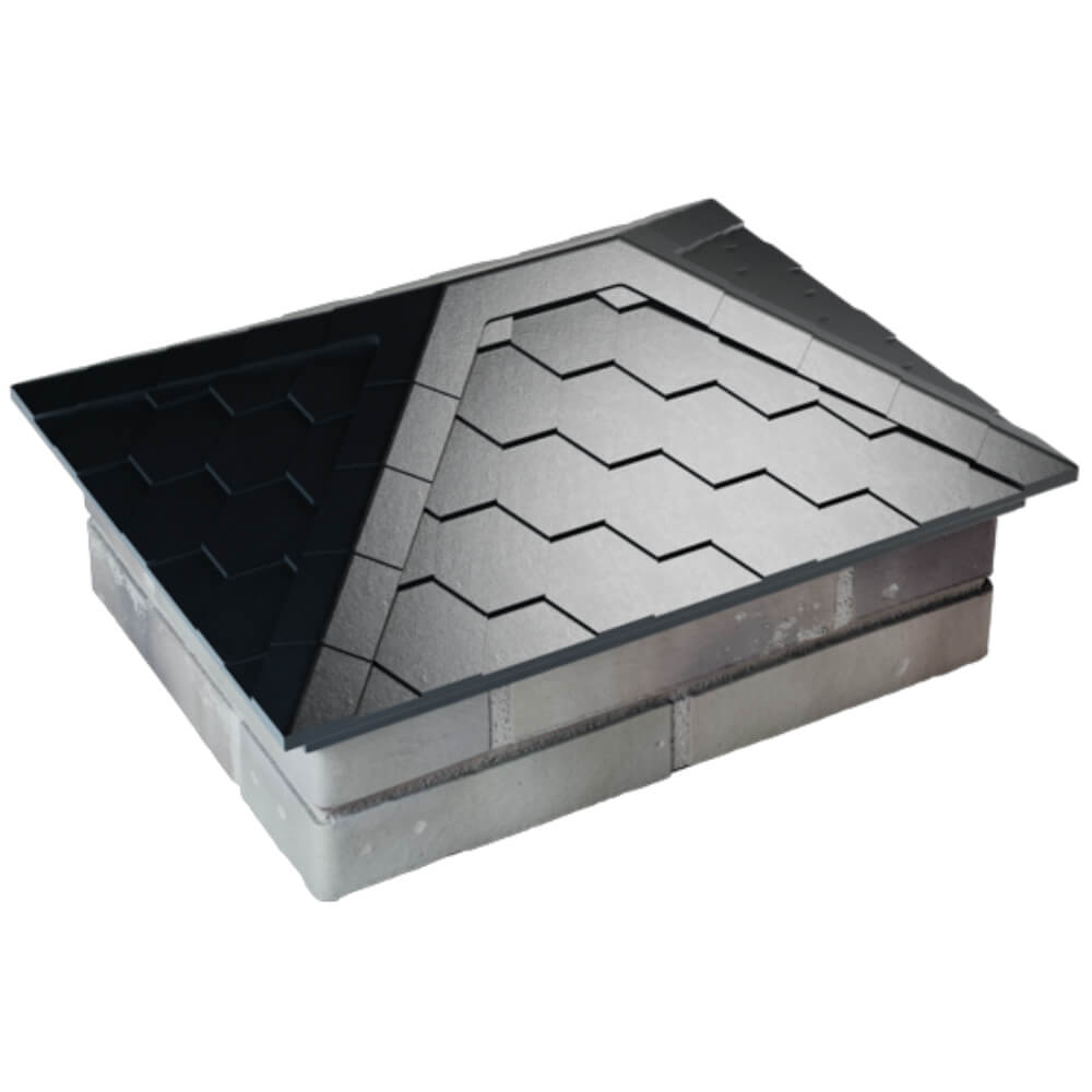 Колпак Zking Эверест Черный на столб 2х1.5 кирпича (520х390мм) Северодвинск фото