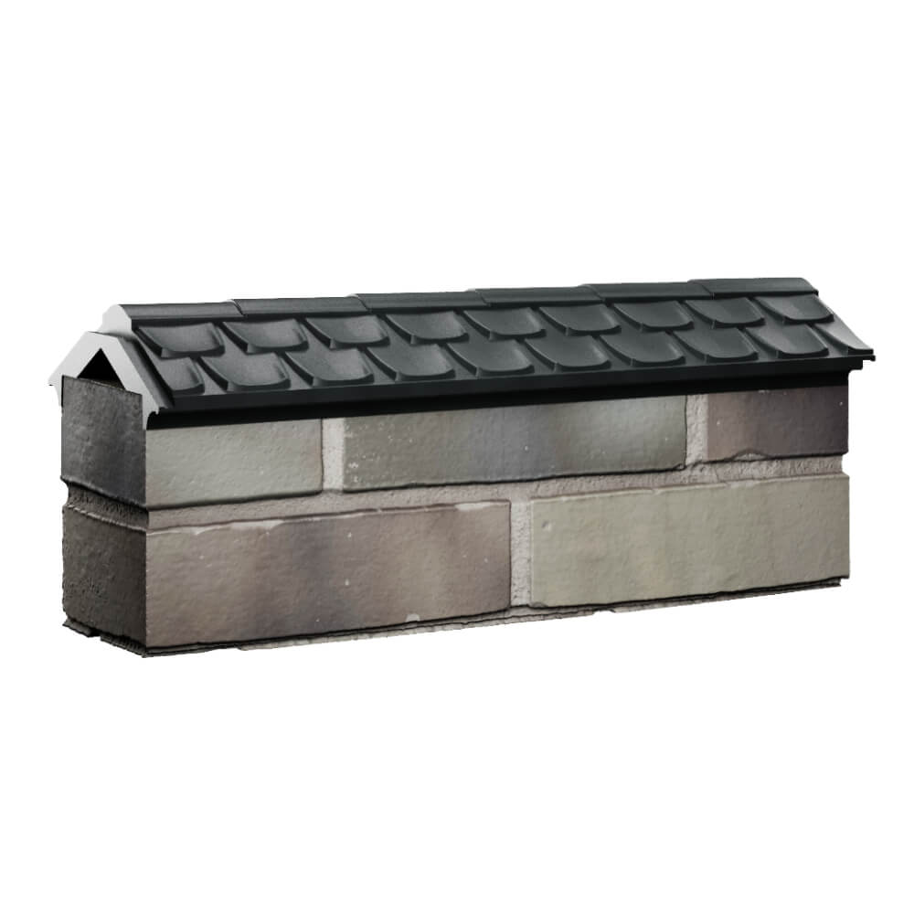 Парапет Zking Эльбрус Черный с посадкой на 0.5 кирпича (130мм) Северодвинск фото