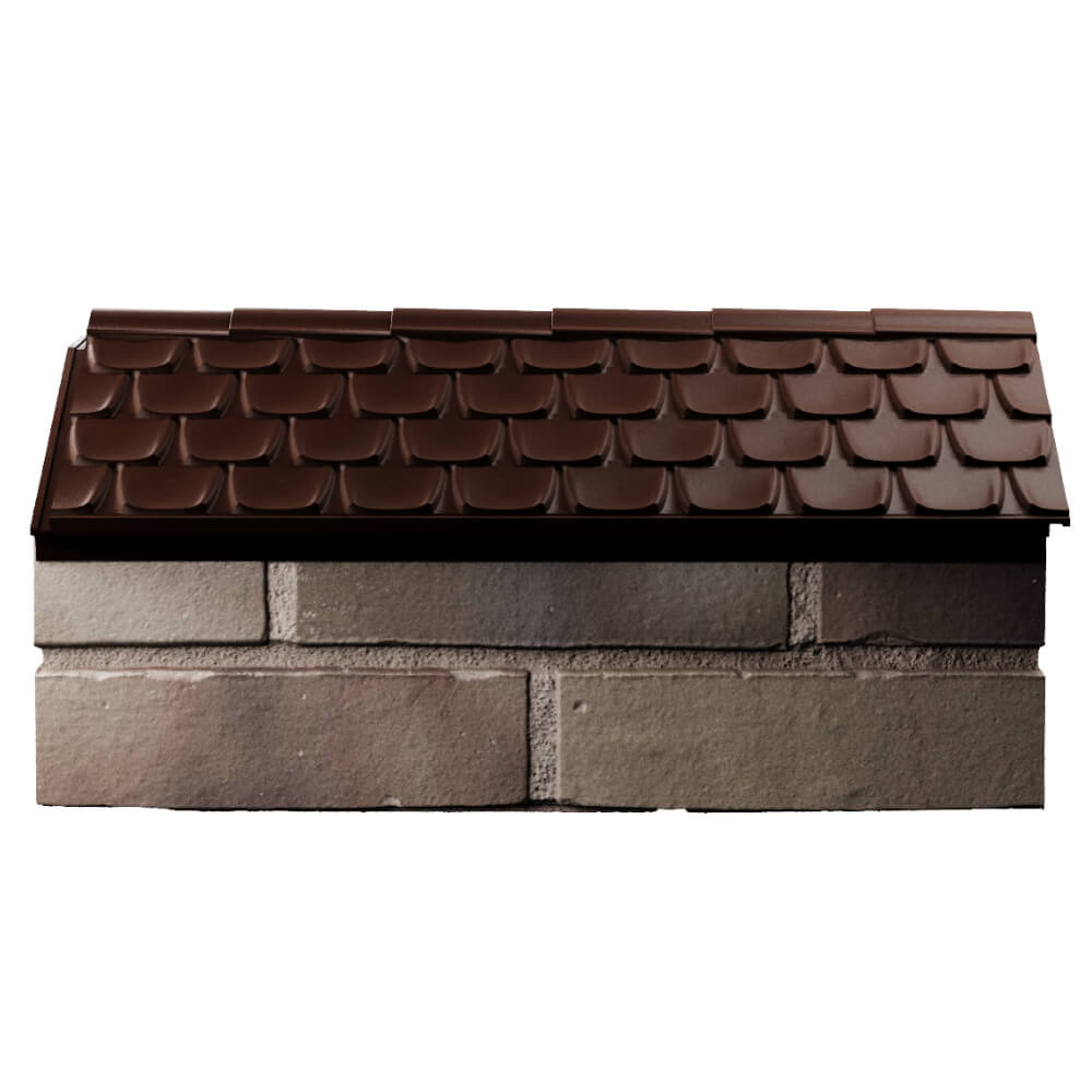 Парапет Zking Эльбрус Коричневый с посадкой на 1 кирпич (255мм) в Северодвинске фото