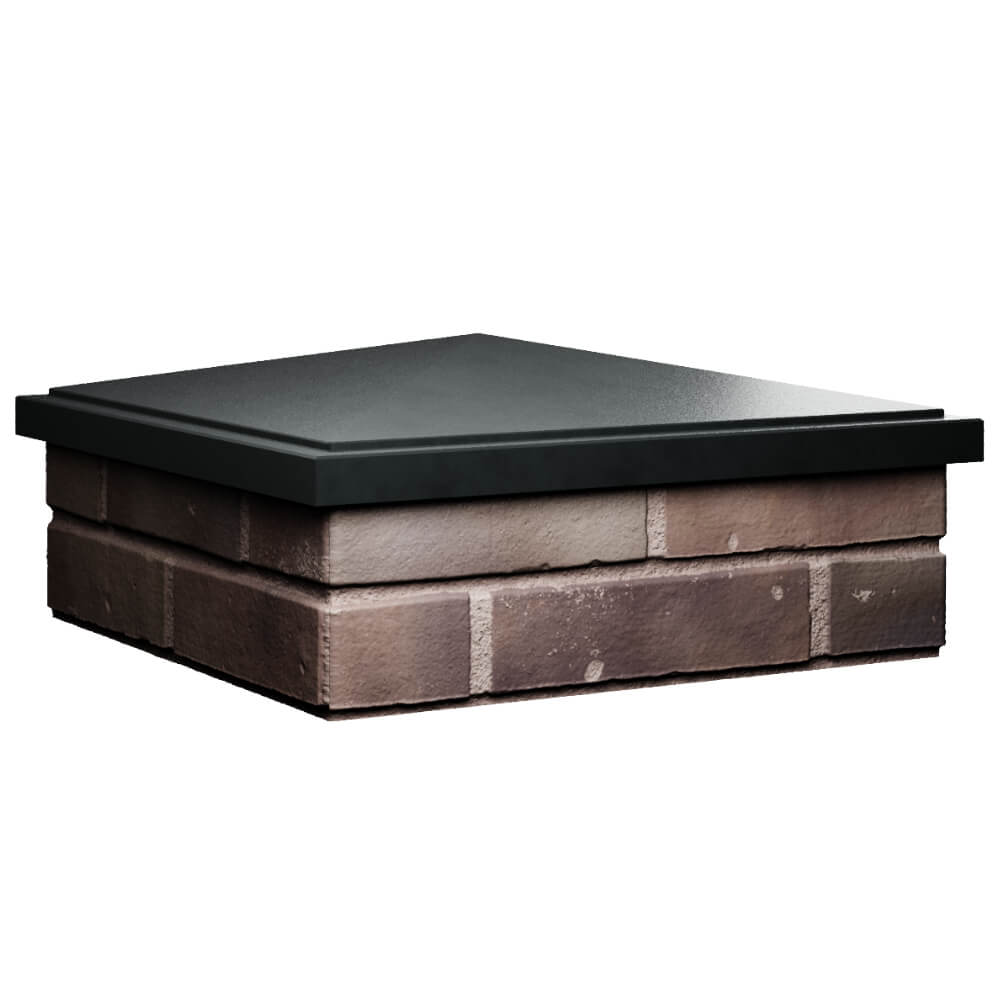 Колпак Zking БонаМоно Черный на столб 2х2 кирпича (515х515, 530х530мм) в Северодвинске фото