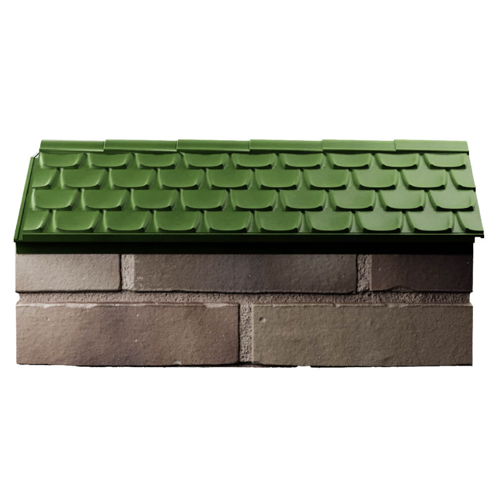 Парапет Zking Эльбрус Зеленый с посадкой на 1 кирпич (255мм) в Северодвинске фото