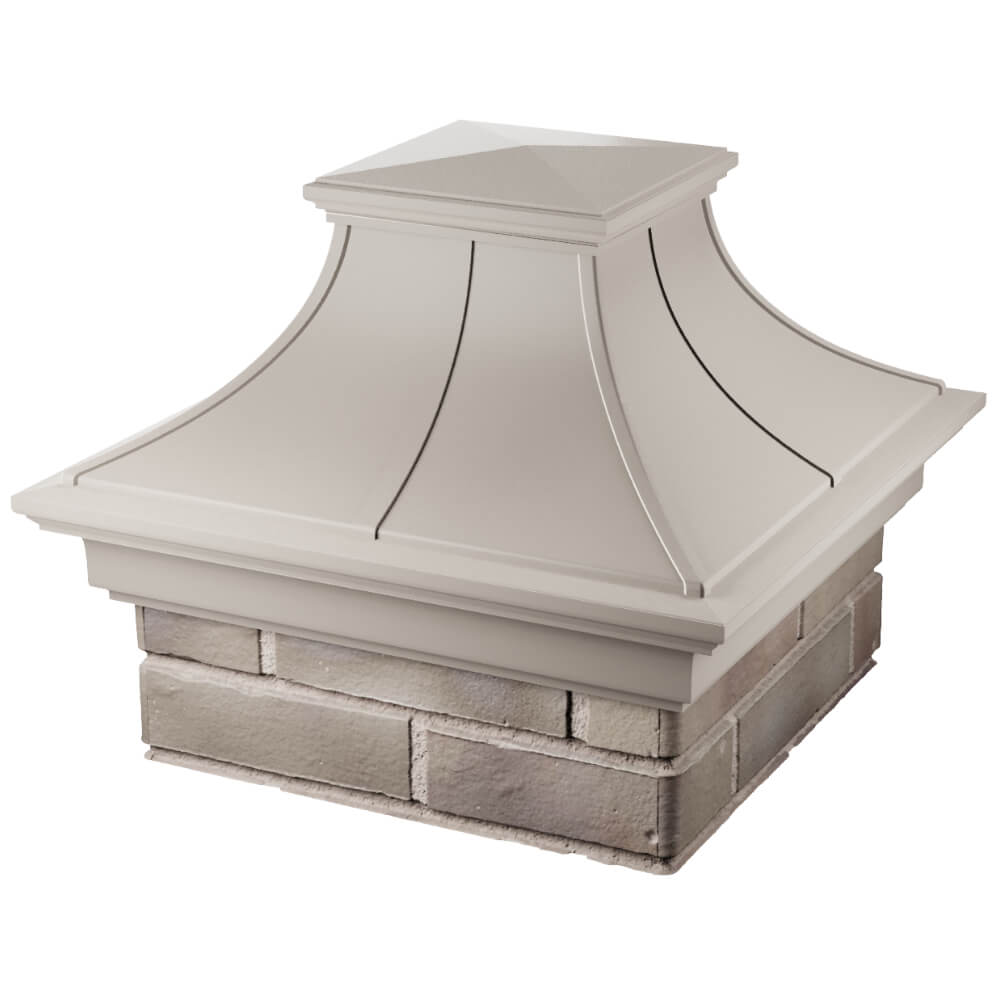 Колпак Zking Монблан Премиум Бежевый на столб 1.5х1.5 кирпича (385х385мм) в Северодвинске фото