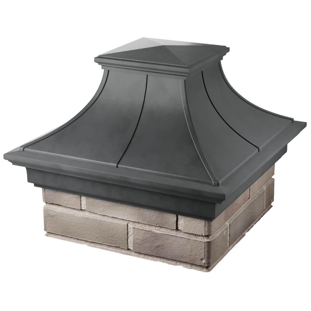 Колпак Zking Монблан Премиум Серый на столб 1.5х1.5 кирпича (385х385мм) в Северодвинске фото