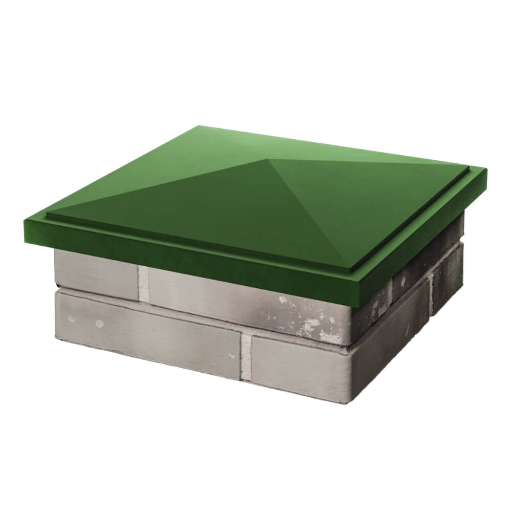 Колпак Zking БонаМоно Зеленый на столб 1.5х1.5 кирпича (385х385, 400х400мм) в Северодвинске фото