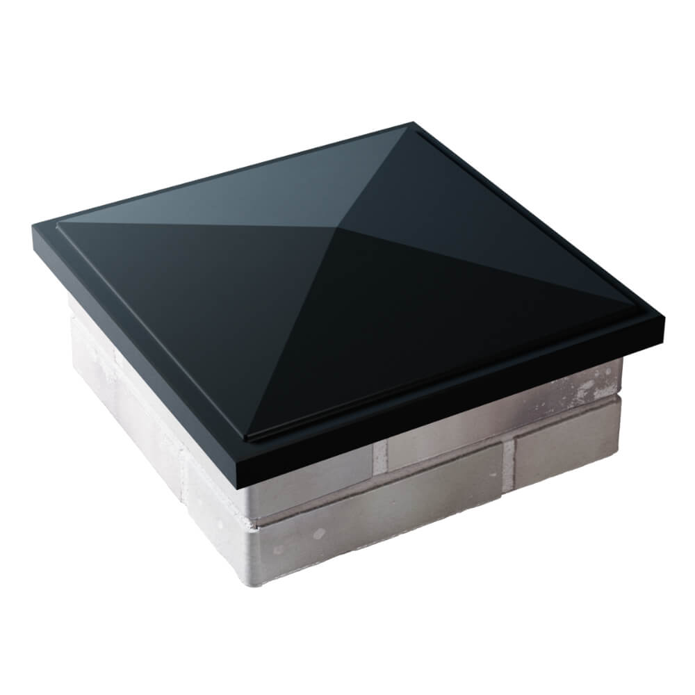 Колпак Zking БонаМоно Черный на столб 1.5х1.5 кирпича (385х385, 400х400мм) в Северодвинске фото