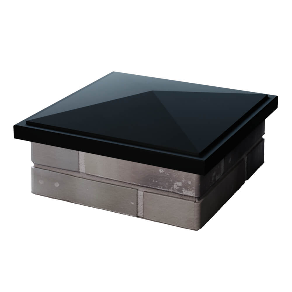 Колпак Zking БонаМоно Черный на столб 1.5х1.5 кирпича (385х385, 400х400мм) в Северодвинске фото