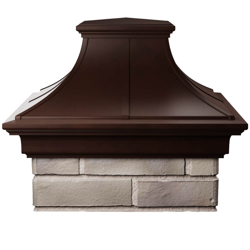 Колпак Zking Монблан Премиум Коричневый на столб 1.5х1.5 кирпича (385х385мм) Северодвинск фото