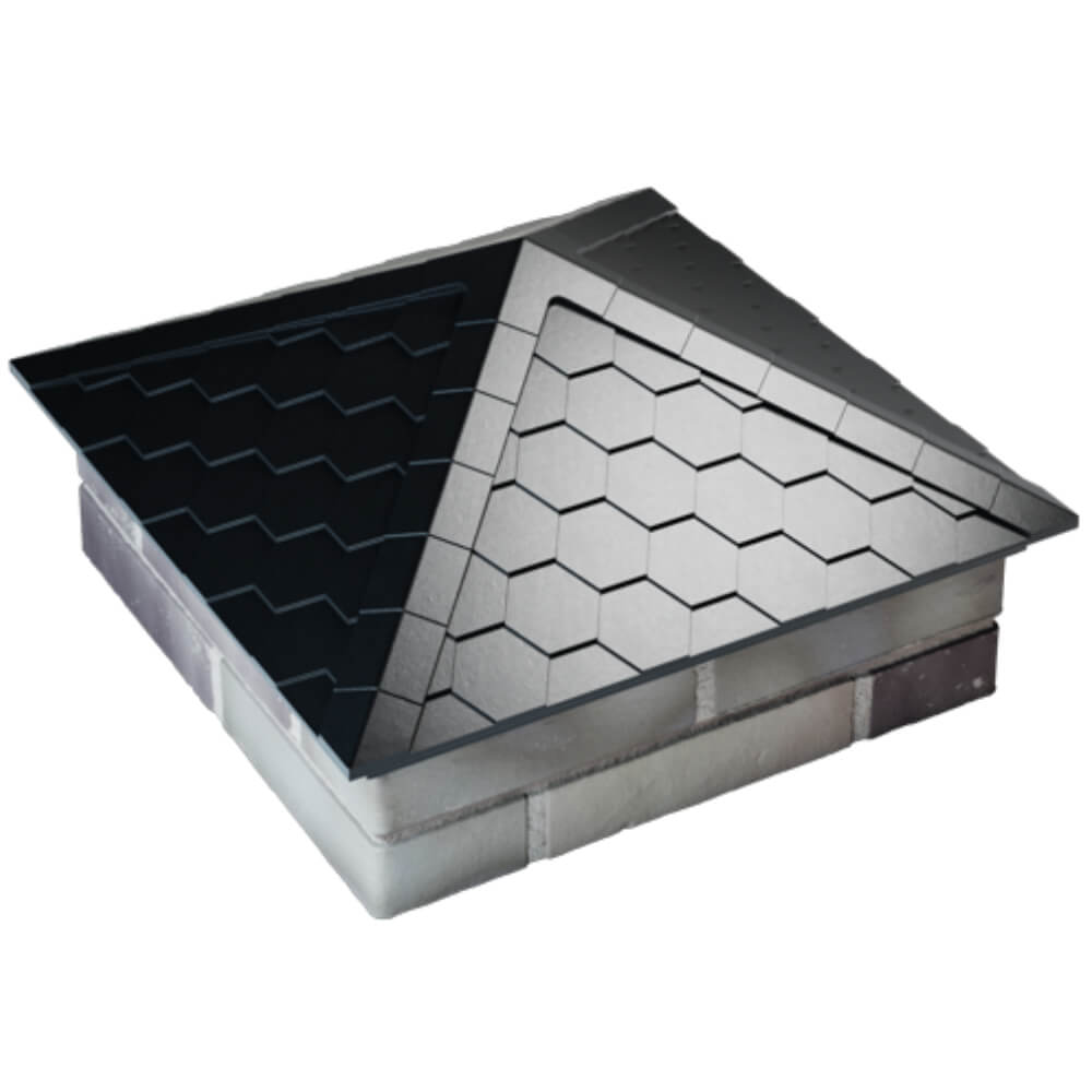 Колпак Zking Эверест Черный на столб 2х2 кирпича (535х535мм) Северодвинск фото