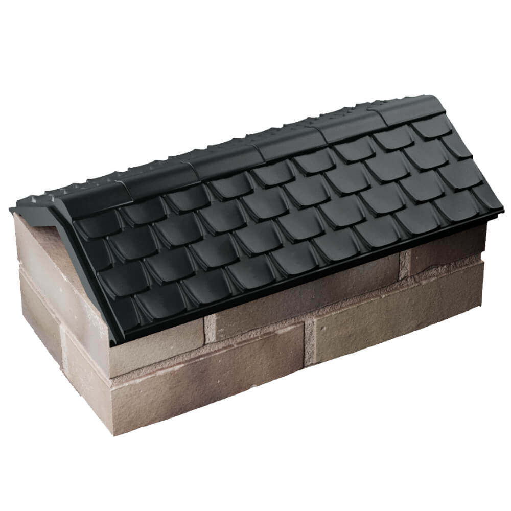 Парапет Zking Эльбрус Черный с посадкой на 1 кирпич (255мм) в Северодвинске фото