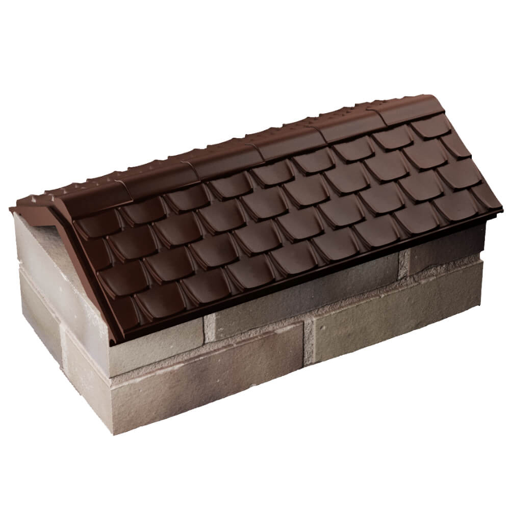 Парапет Zking Эльбрус Коричневый с посадкой на 1 кирпич (255мм) в Северодвинске фото