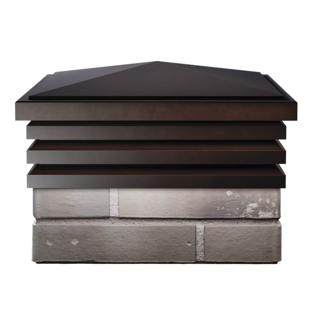 Колпак Zking Бона ХайТек Коричневый на столб 1.5х1.5 кирпича (385х385мм) Северодвинск фото