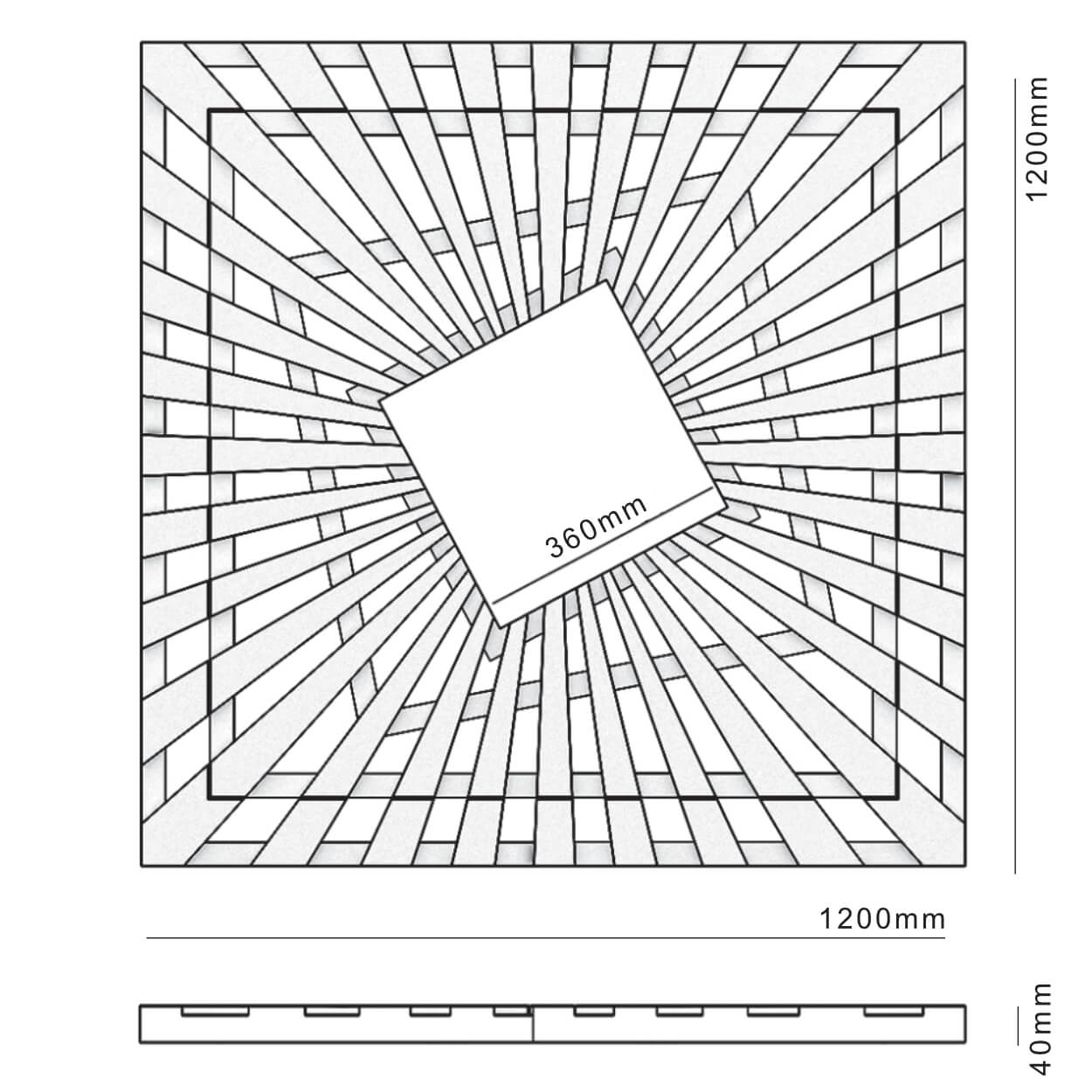 Приствольная решетка для дерева ZKING ATMOSPHERE 1.2х1.2м Черная в Северодвинске фото