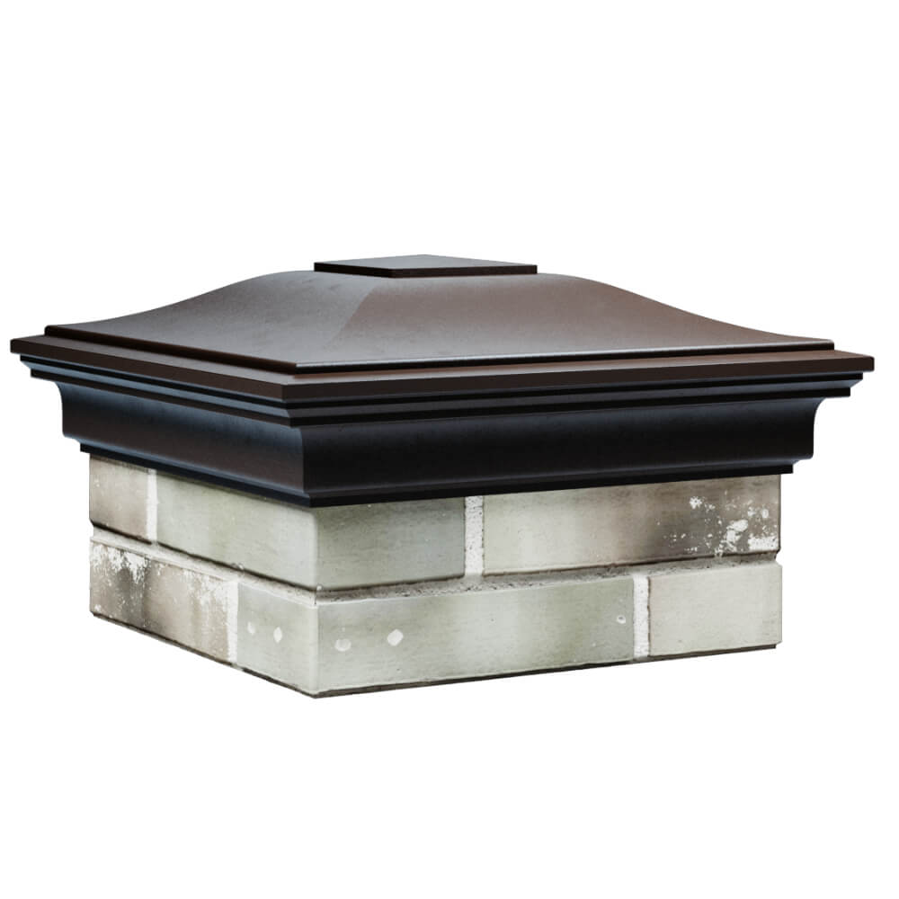 Колпак Zking Монблан Коричневый на столб 1.5х1.5 кирпича (385х385мм) в Северодвинске фото